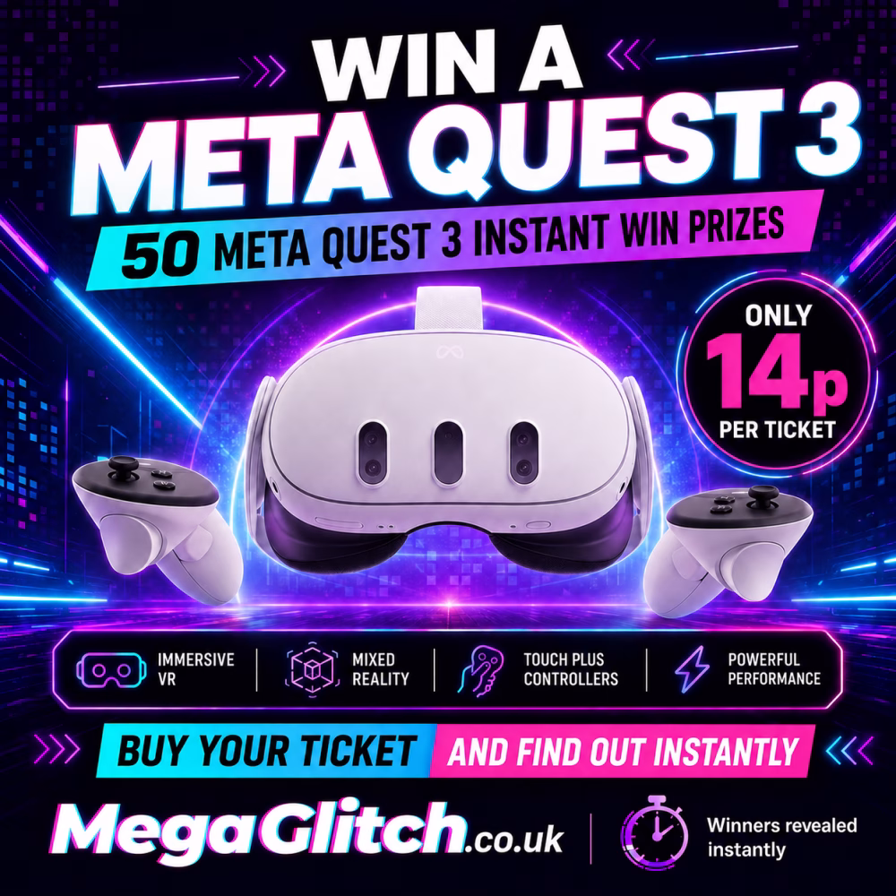 Meta Quest 3 | 50 Instant Wins | 14p Per Ticket